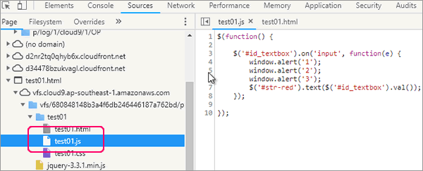 Chromeのデベロッパーツールを使ってJavascriptのデバッグ＆Cloud9