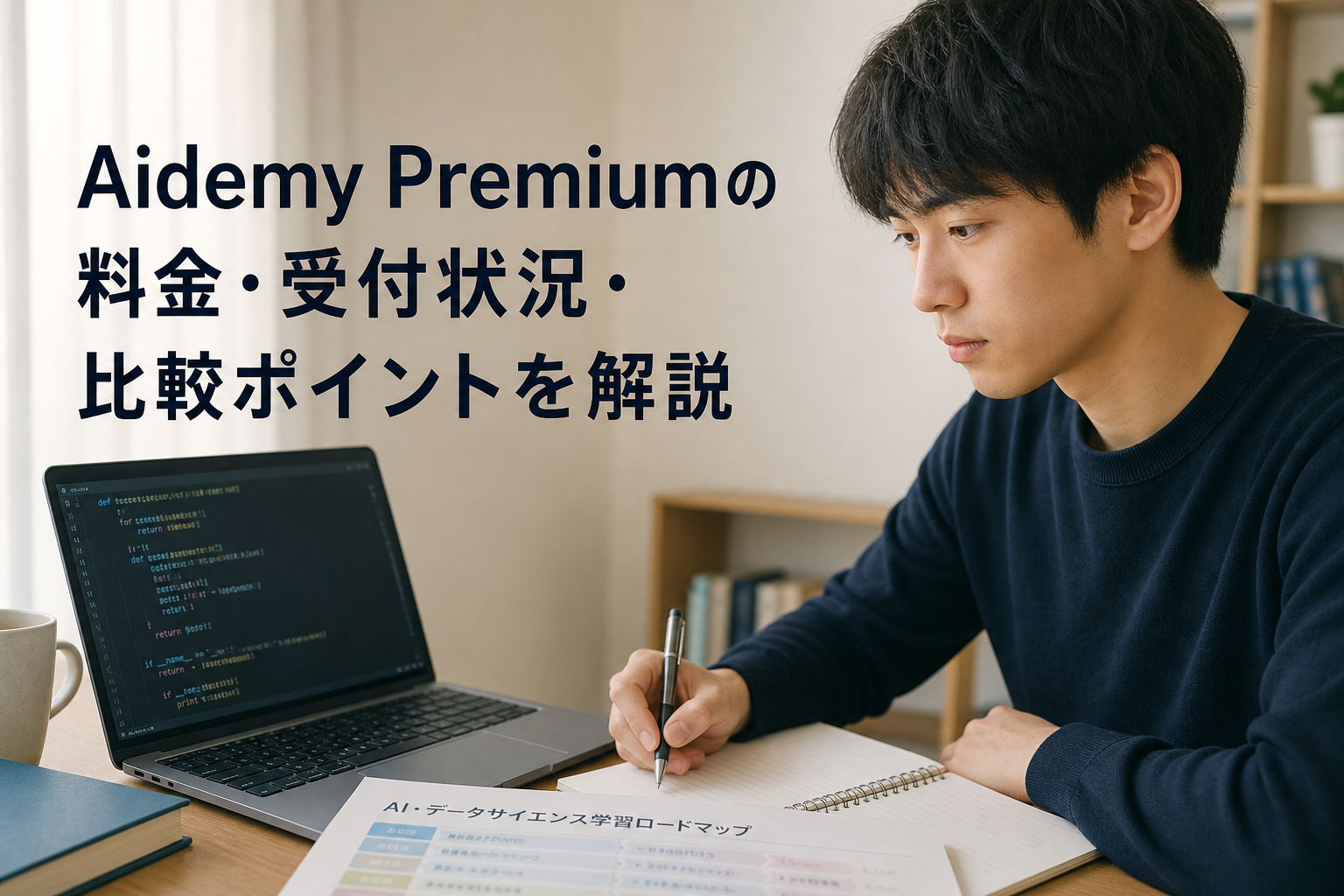 Aidemy Premiumの料金・受付状況・比較ポイントを解説のアイキャッチ画像