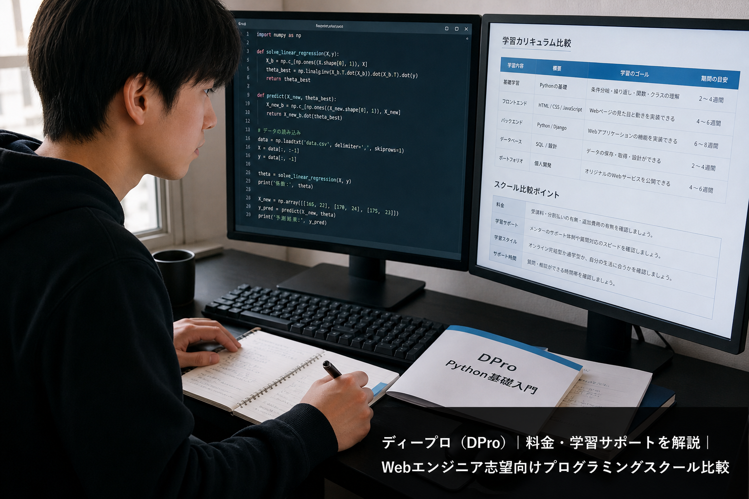 ディープロ（DPro）｜料金・学習サポートを解説｜Webエンジニア志望向けプログラミングスクール比較のアイキャッチ画像
