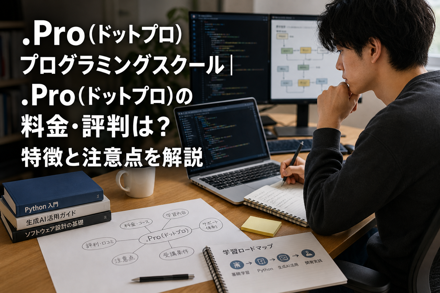 .Pro(ドットプロ) プログラミングスクール|.Pro(ドットプロ)の料金・評判は?特徴と注意点を解説のアイキャッチ画像
