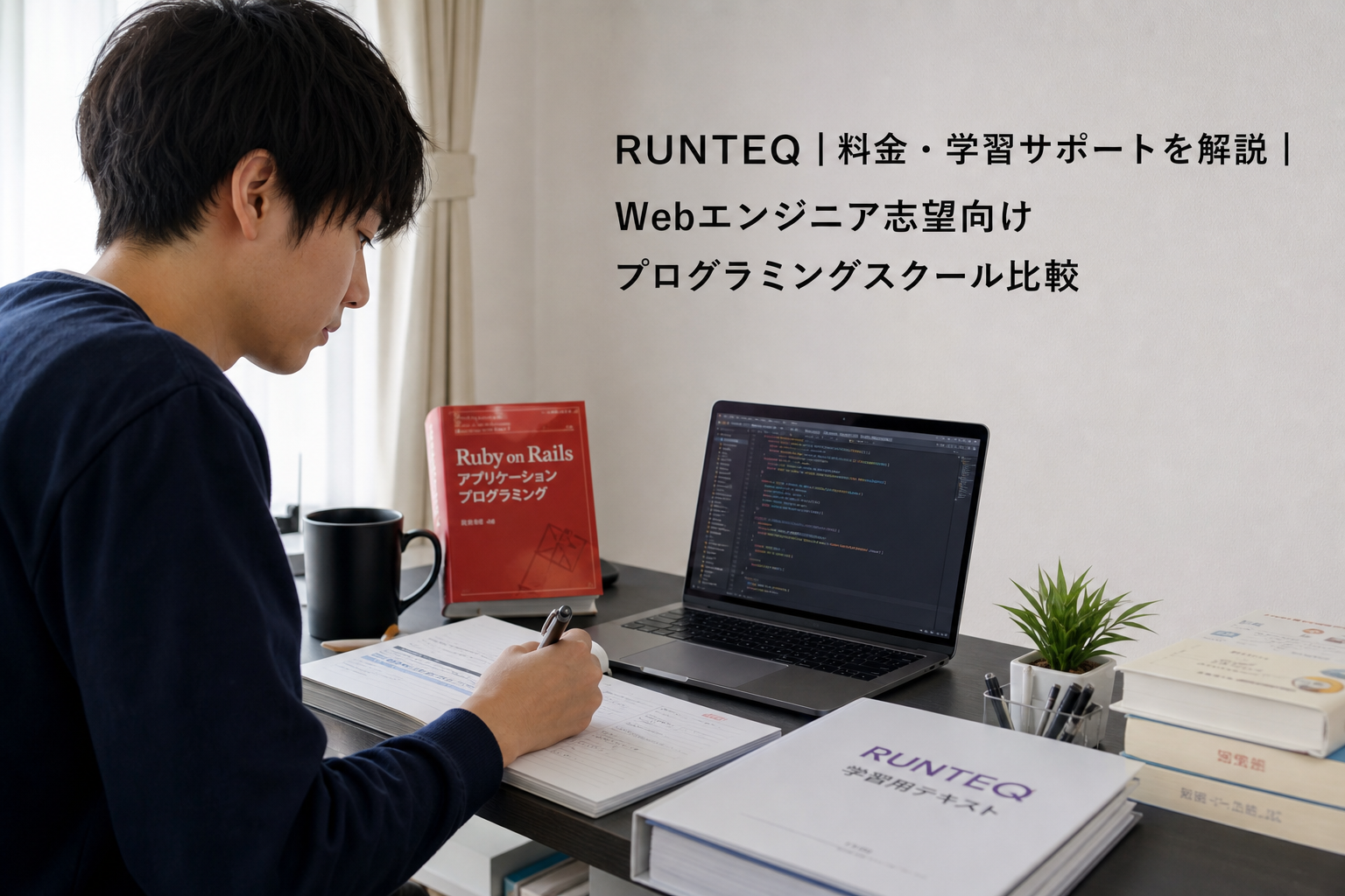 RUNTEQ｜料金・学習サポートを解説｜Webエンジニア志望向けプログラミングスクール比較のアイキャッチ画像