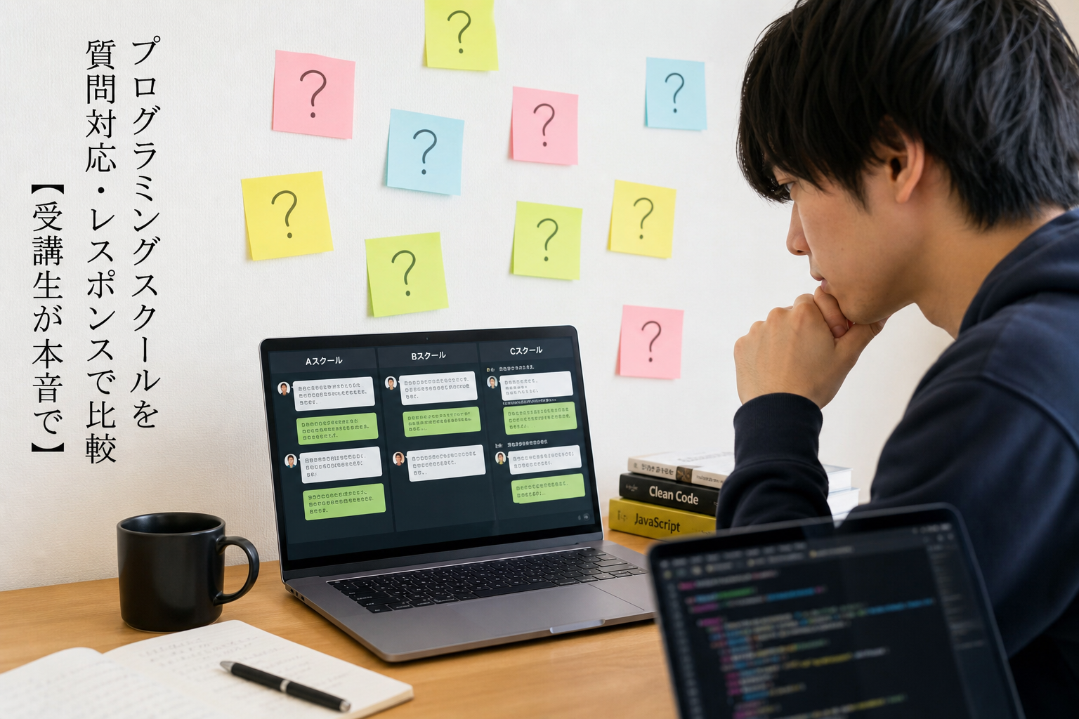 プログラミングスクールを質問対応・レスポンスで比較【受講生が本音で】のアイキャッチ画像